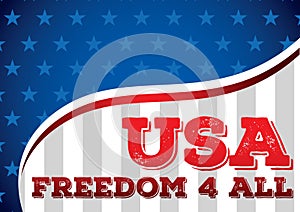 American independence day wallpaper. Vector illustration decorative background design