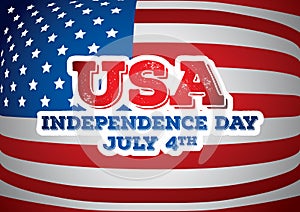 american independence day wallpaper. Vector illustration decorative design