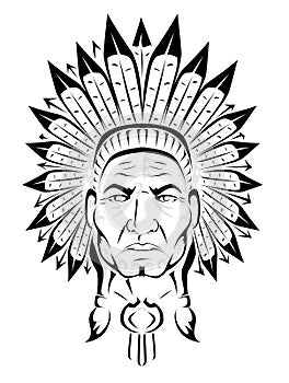 American Indian chief photo
