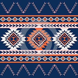 seamless decorative ethnic pattern. geometric pattern native americ photo