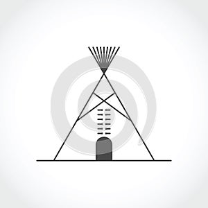 American indian tipi icon