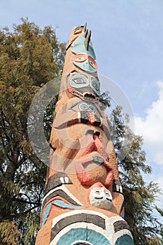 American Indian Totem pole at Epcot photo