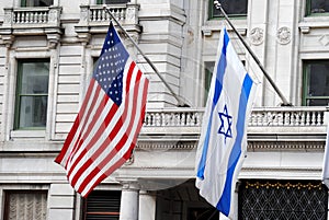 Americano un israeliano bandiere 