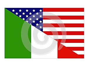 American and Italian flags