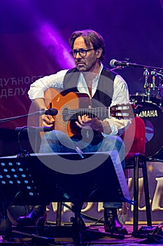 American jazz fusion and Latin jazz guitarist Al Di Meola performing live at Nisville Jazz Festival, August 11. 2016