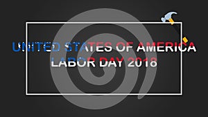 American Labor day vector illustration. Labor day card design, sale.