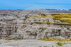 American landscape in the badlands