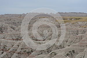 American landscape in the badlands