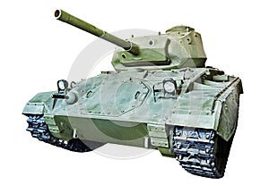 American light tank M24 Chaffee isolated