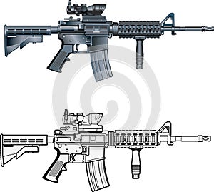 American m4 automatic assault rifle