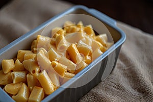 American macaroni cheese with cheddar cheese