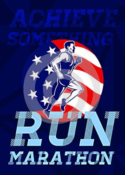 American Marathon Achieve Something Poster