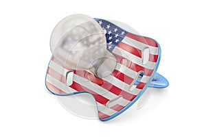 American Maternity and birthrate in USA concept, 3D rendering photo