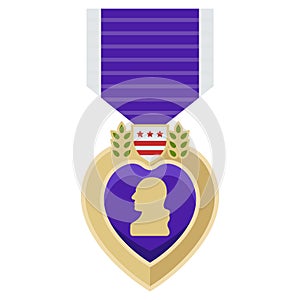 American medal purple heart. order for courage.