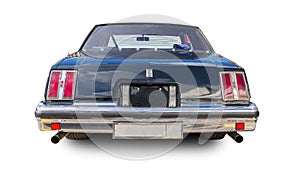 American mid-size car 1978 Oldsmobile Cutlass Supreme Brougham coupe. White background