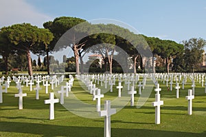 American military cemetery. Nettuno, Lazio, Italy