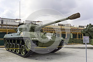 American 76 mm Gun Motor Carriage M18 M18 GMC Hellcat in the museum of military equipment