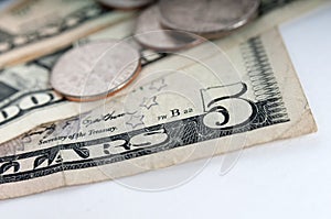 American money dollar bills closeup