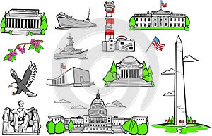 American Monuments Set