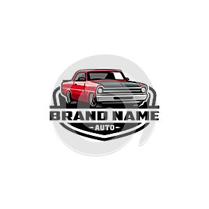 american muscle car illustration logo vector