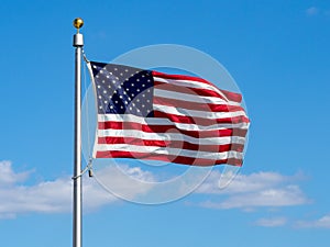 American national flag, stars of the United States of America, proud symbol of unity, independence, democracy, patriotism and free