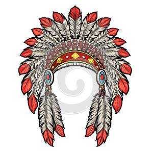 American native indian head dress