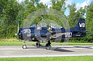 American NAVY fighter T28 Trojan Air Bear