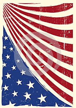 American nice grunge flag