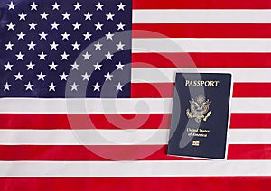 American Passport With USA Flag