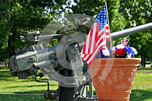 American Patriotism - Flag and Gun