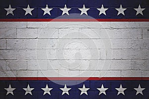 American patriotism themed design painted on a wall