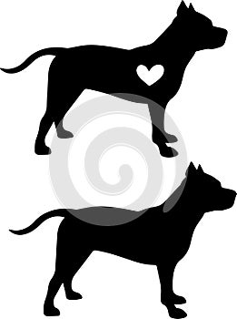 American pitbull heart, pitbull, american bulldog, dog paw, dog, animal, pet, vector illustration file