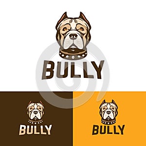 American Pitbull terrier face logo, Bully symbol with some variations