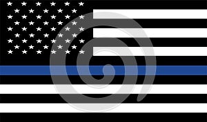 American police flag .