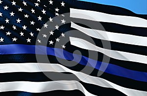 Americký polícia vlajka. tenký modrý linka vlajka vynútenia. americký vlajka tenký modrý linka. starý 