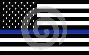 Americký polícia vlajka. tenký modrý linka vlajka vynútenia. americký vlajka tenký modrý linka. starý 