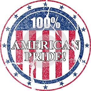 American Pride Distressed Stamp