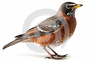 American Robin isolate on white background