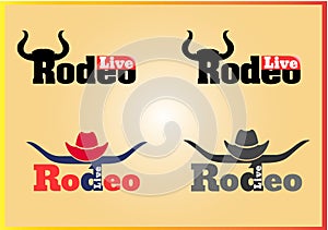 American Rodeo bulf head design shape Logo
