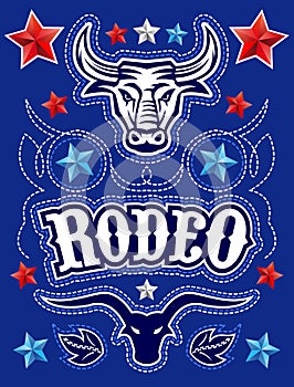 American Rodeo poster - card template