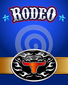 American Rodeo poster - western belt buckle