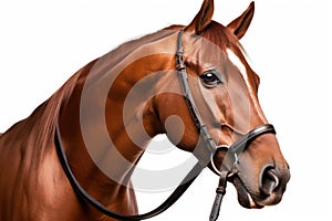 American Saddlebred Horse On White Background. Generative AI