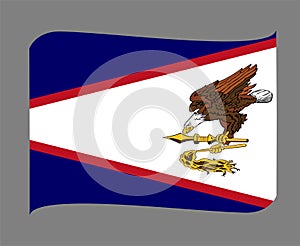 American Samoa Flag National Oceania Emblem Ribbon Icon