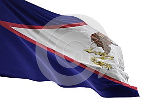 American Samoa national flag waving isolated on white background 3d illustration