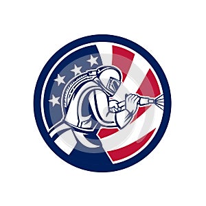 American Sandblaster Abrasive Blasting USA Flag Icon