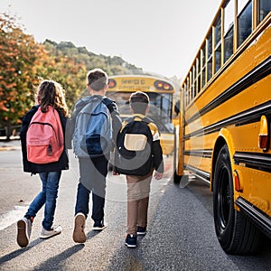 American schoolbus, AI generated