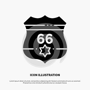 American, Shield, Usa, Security solid Glyph Icon vector