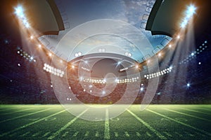 American Soccer Stadium 3d rendering.