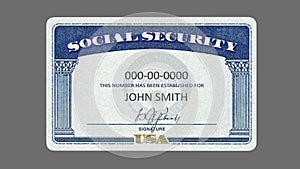 Social security card photo