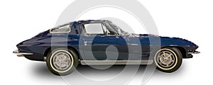 American sports car Coupe 1964. White background